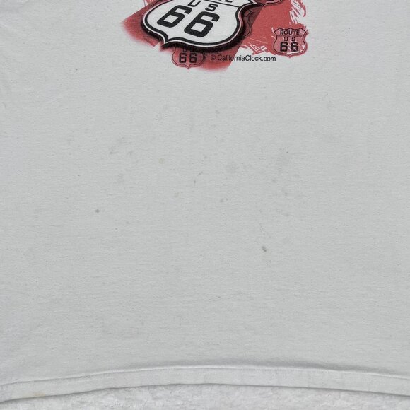 Vintage Route 66 Mother Road CaliforniaClock.com White T-Shirt Size XL - Picture 5 of 5